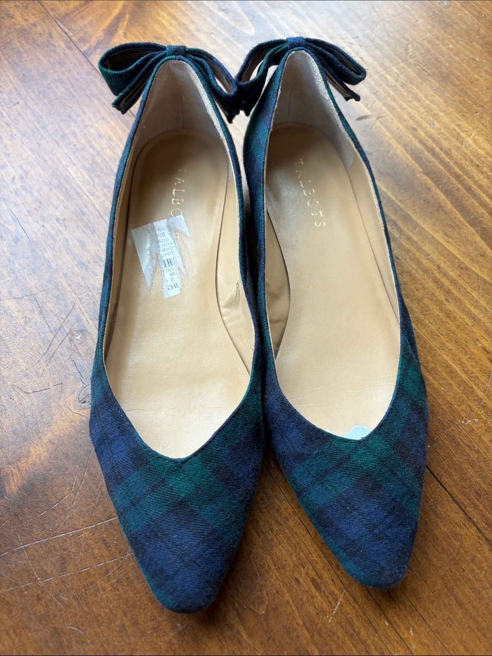 Talbots Black Watch Plaid Flats Sz 9 - Picture 2 of 16
